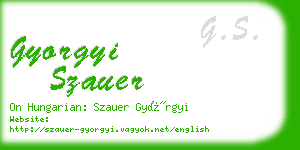 gyorgyi szauer business card